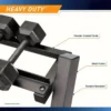 3 Tier Heavy Duty Adjustable Dumbbell Rack