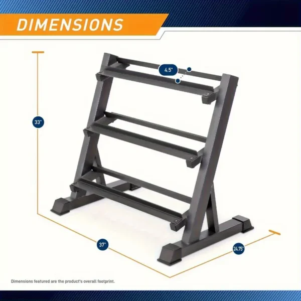 3 Tier Heavy Duty Adjustable Dumbbell Rack