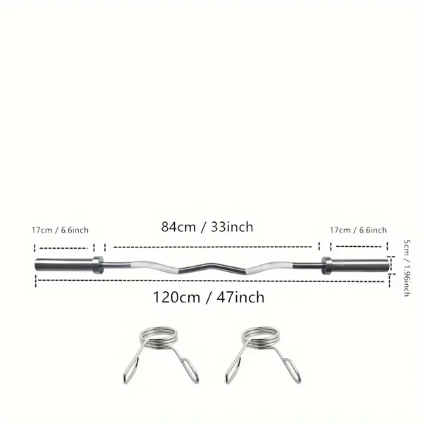 Stainless Steel Adjustable Weight Plate Barbell