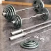 Stainless Steel Adjustable Weight Plate Barbell